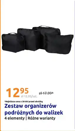 Action Zestaw organizerów podróżnych do walizek oferta