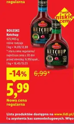 Lidl Ketchup Premium pikantny Roleski oferta