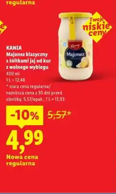Lidl Majonez klasyczny z żółtkami jaj od kur z wolnego wybiegu Kania oferta