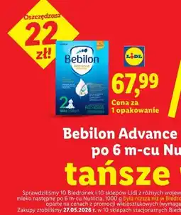 Lidl Mleko następne Bebilon Advance 2 po 6 m-cu oferta