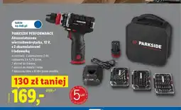 Lidl Akumulatorowa wiertarkowkrętarka Parkside Performance oferta