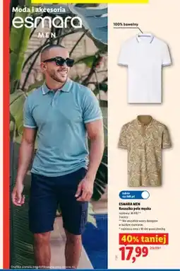 Lidl Koszulka polo męska Esmara Men oferta