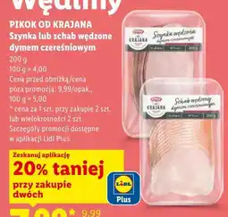 Lidl Schab wędzony dymem czereśniowym Pikok Od Krajana oferta
