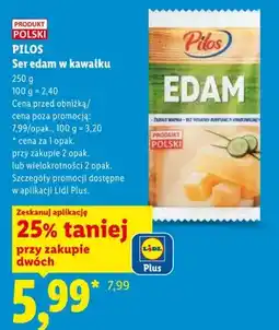 Lidl Ser edam w kawałku Pilos oferta