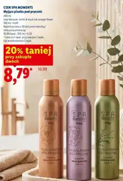 Lidl Myjąca pianka pod prysznic Cien Spa Moments Rose Blossom oferta