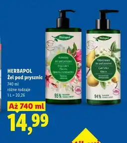 Lidl Żel pod prysznic Herbapol Gruszka Mięta oferta
