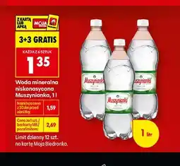 Biedronka Woda mineralna niskonasycona Muszynianka oferta