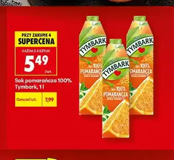 Biedronka Sok pomarańczowy 100% Tymbark oferta