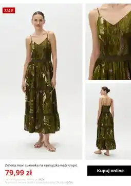 Greenpoint Sukienka maxi na ramiączka wzór tropic Greenpoint oferta