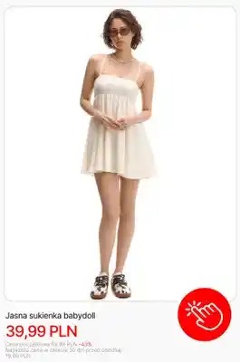 Sukienka babydoll Cropp jasna