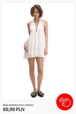 Cropp Sukienka damska biała mini z wiskozy Cropp oferta