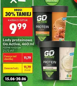 Biedronka Lody proteinowe Go Active śmietankowe oferta