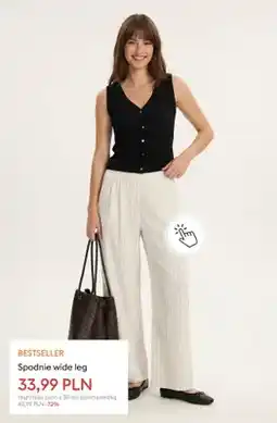Sinsay Spodnie wide leg oferta