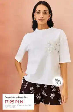 Sinsay Bawełniana koszulka oferta