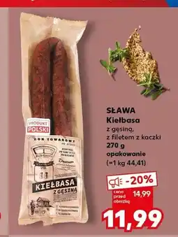 Kaufland Kiełbasa z gęsiną Sława oferta