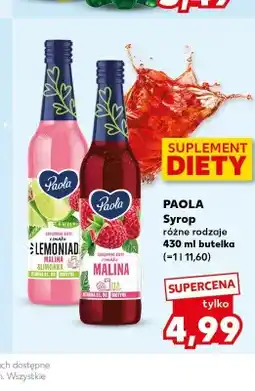 Kaufland Syrop o smaku lemoniady malina i limonka Paola oferta