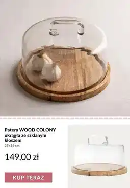 Homla Patera Wood Colony okrągła ze szklanym kloszem 25x16 cm oferta
