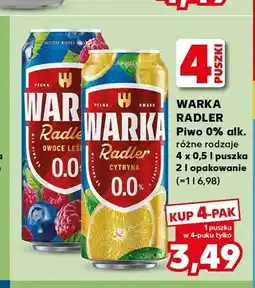 Kaufland Piwo bezalkoholowe Warka Radler Cytryna 4-pak oferta