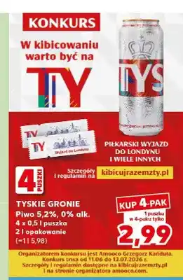 Kaufland Piwo Tyskie Gronie 4-pak oferta