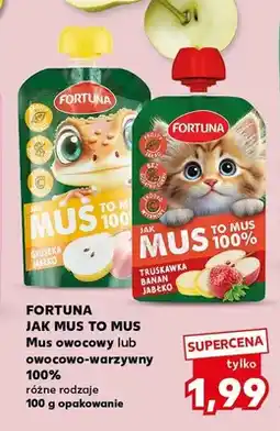 Kaufland Mus owocowy Fortuna Jak Mus to Mus gruszka jabłko oferta