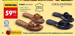 Biedronka Klapki damskie Cholewiński oferta