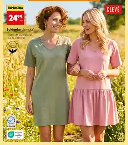Biedronka Sukienka damska Clevé zielona oferta