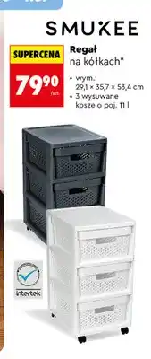 Biedronka Regał na kółkach Smukee oferta