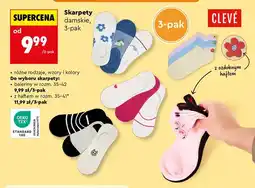 Biedronka Skarpety damskie z haftem CLEVÉ 3-pak oferta