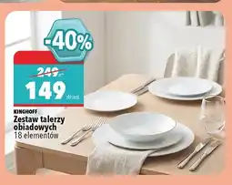 Biedronka Zestaw talerzy obiadowych Kinghoff 18 elementów oferta