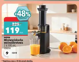 Biedronka Miniwyciskarka wolnoobrotowa Hoffen czarna oferta