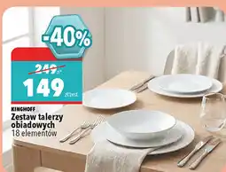 Biedronka Kinghoff Zestaw talerzy obiadowych 18 elementów oferta
