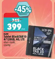 Biedronka Tablet BlackTAB10 4/128GB, 4G, LTE etui i rysik, czarny oferta
