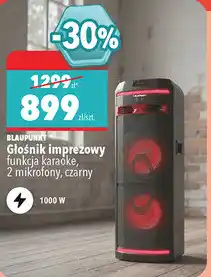Biedronka Głośnik imprezowy funkcja karaoke, 2 mikrofony, czarny oferta
