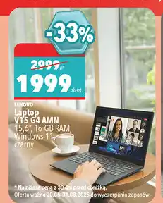 Biedronka Laptop V15 G4 AMN 15,6, 16 GB RAM, Windows 11 czarny oferta