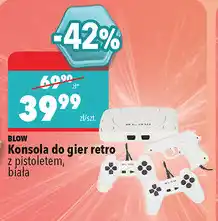 Biedronka Konsola do gier retro z pistoletem, biała oferta
