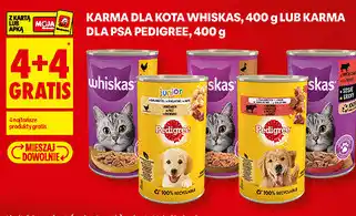 Karma dla kota Whiskas / Karma dla psa Pedigree