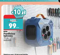 Biedronka NITEO Przedłużacz bębnowy 15 m, niebieski oferta