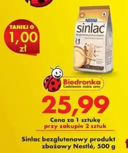 Biedronka Sinlac bezglutenowy produkt zbożowy Nestlé , 500 g oferta