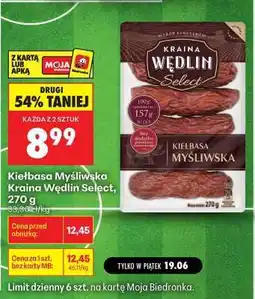 Biedronka Kiełbasa Myśliwska Kraina Wędlin Select, 270 g oferta