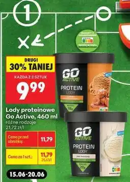 Biedronka Lody proteinowe Go Active, 460 ml oferta