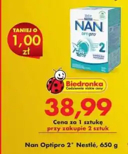 Biedronka Nan Optipro 2* Nestlé, 650 g oferta
