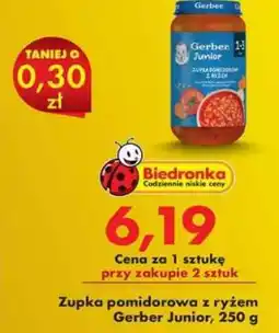 Biedronka Zupka pomidorowa z ryżem Gerber Junior, 250 g oferta