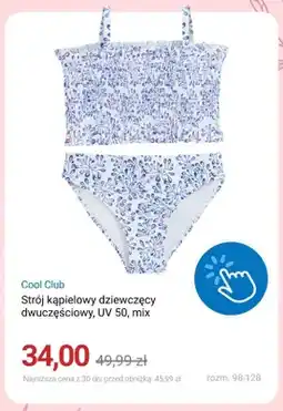 Smyk Strój kąpielowy dziewczęcy dwuczęściowy Cool Club UV 50 mix oferta