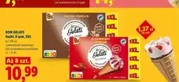 Lidl Lody rożki truskawkowo-waniliowe Bon Gelati 8-pak XXL oferta