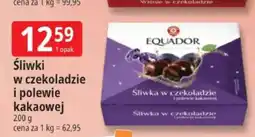 E.Leclerc Śliwki w czekoladzie i polewie kakaowej Equador oferta