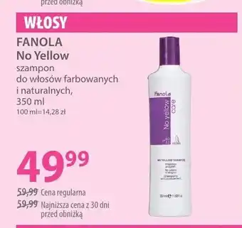 Hebe Szampon do włosów farbowanych i naturalnych Fanola No Yellow oferta