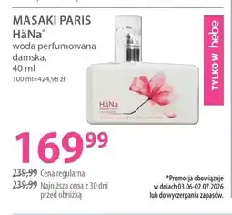 Hebe Woda perfumowana damska Masaki Paris HäNa oferta