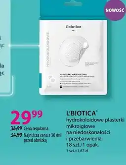 Hebe Plasterki mikroigłowe L'Biotica hydrokoloidowe na niedoskonałości i przebarwienia oferta