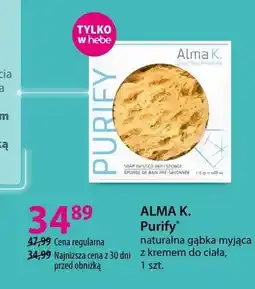 Hebe Naturalna gąbka myjąca z kremem do ciała Alma K. Purify oferta