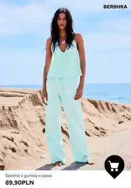 Bershka Spodnie z gumką w pasie Bershka oferta